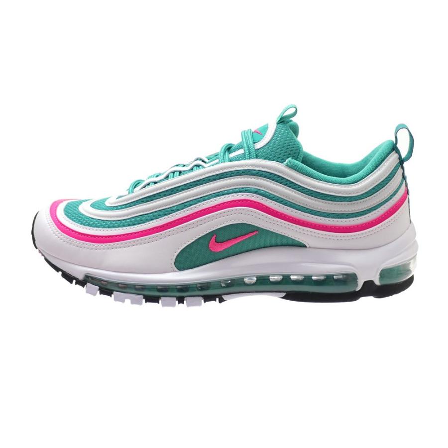 NIKE(ナイキ) AIR MAX 97 (エアマックス97) WHITE/PINK BLAST-KINETIC GREEN 921826-102 291-002414-290 新品 (フットウェア)｜cliffedge｜02