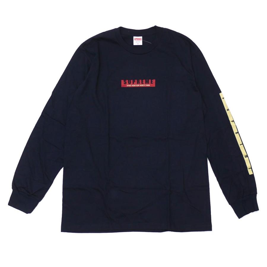 専用【新品】 Supreme 1994 L/S Tee 黒 L Supreme シュプリーム SUPREME 1994 LS Tee (長袖Tシャツ) NAVY
