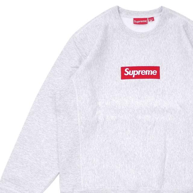 Supreme Grey Box Logo Crewneck Outlet Store, UP TO 70% OFF | www 