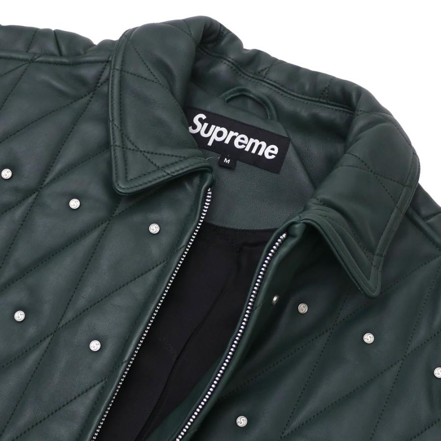 Supreme ダークグリーン レザー ジャケット XL Supreme x Schott Leather Racer 