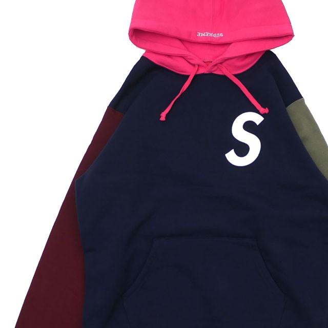 シュプリーム Supreme 19ss S Logo Colorblocked Hooded Sロゴ
