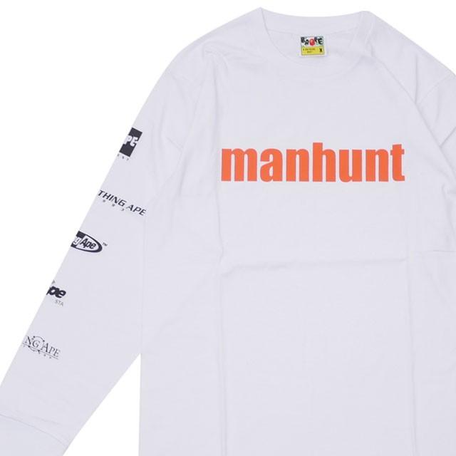 A BATHING APE 新品 エイプ BAPE MANHUNT L/S TEE 長袖Tシャツ