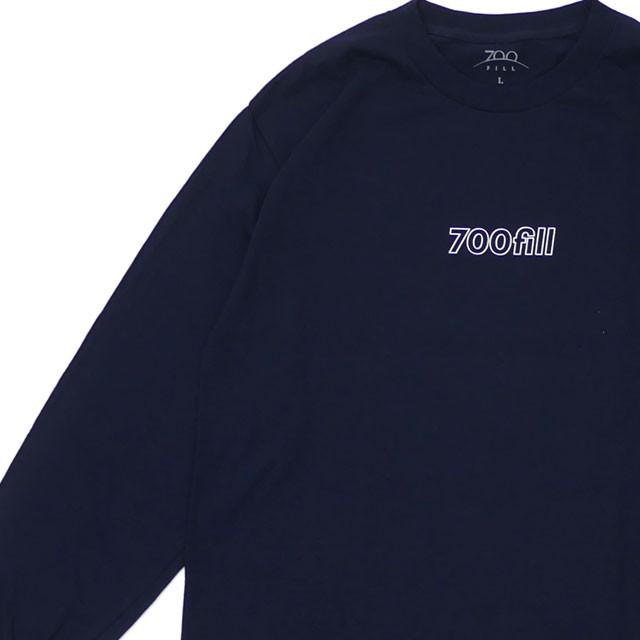 新品 セブンハンドレッドフィル 700fill Payment Logo L/S Tee 長袖Tシャツ NAVY ネイビー 紺 メンズ 202001071057 700フィル TOPS｜cliffedge