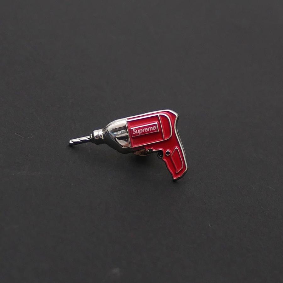 Supreme 新品 シュプリーム SUPREME Power Drill Pin ピンズ RED