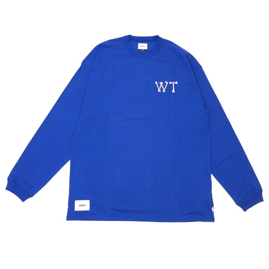 トップス WTAPS MINNANO SLIMY BONES. DESIGN 01 L/S WTAPS MIN-NANO SLIMY BONES XLサイズ BLUE