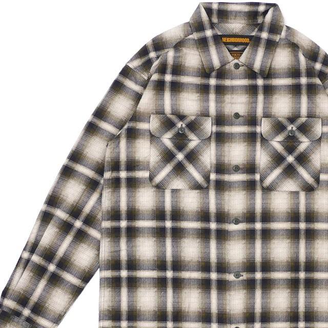 新品 ネイバーフッド NEIGHBORHOOD B&C/C-SHIRT.LS 長袖シャツ GREEN 