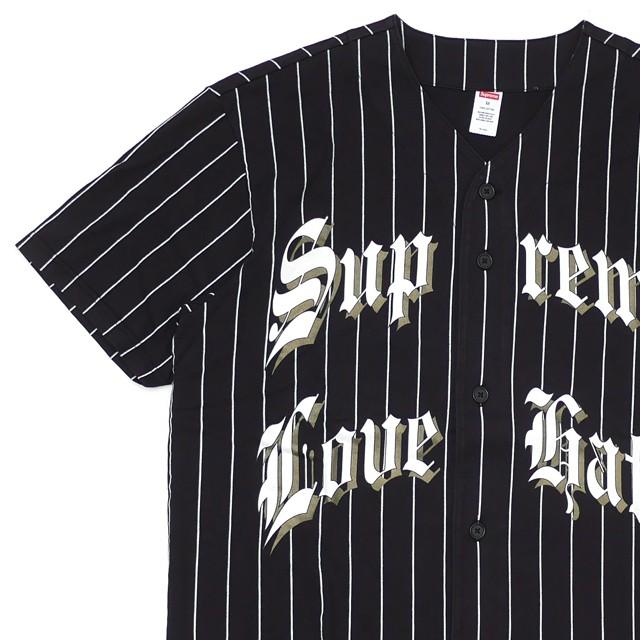 supreme love hate baseball jersey