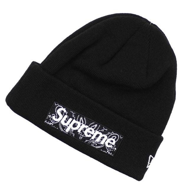supreme new era box logo beanie black