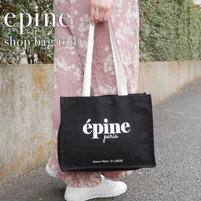 新品 エピヌ epine shop bag tote トートバッグ BLACK ブラック 黒