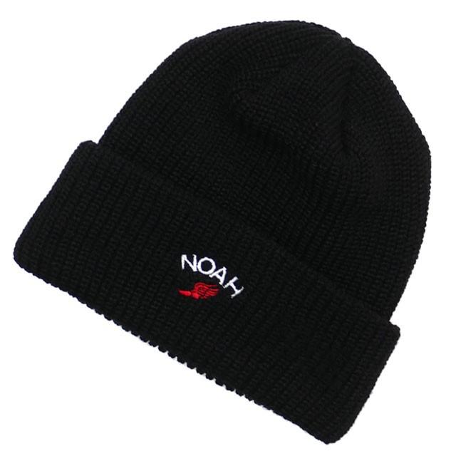 NOAH 新品 ノア NOAH WINGED FOOT BEANIE ビーニー BLACK ブラック 黒