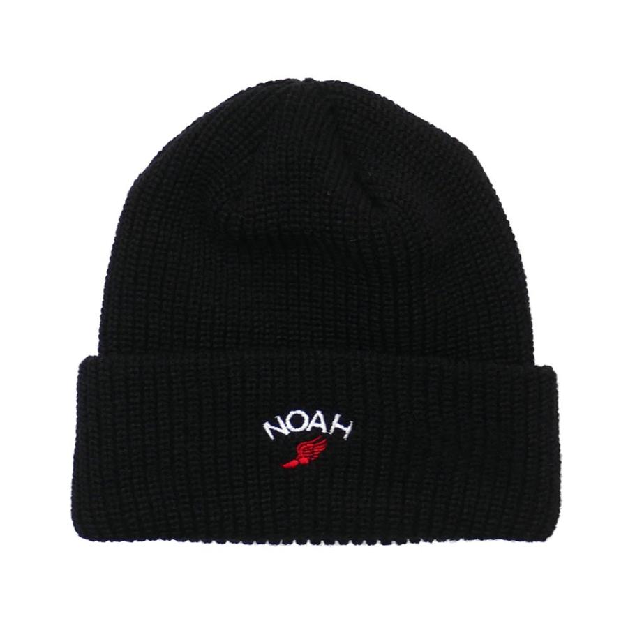 NOAH 新品 ノア NOAH WINGED FOOT BEANIE ビーニー BLACK ブラック 黒