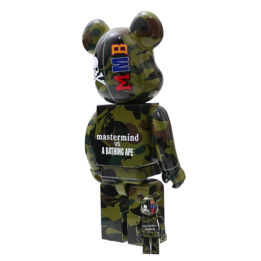 新品 マスターマインドジャパン mastermind JAPAN x エイプ A BATHING APE BE@RBRICK 100% & 400% ベアブリック GREEN グリーン 緑 283000486015 グッズ｜cliffedge｜04