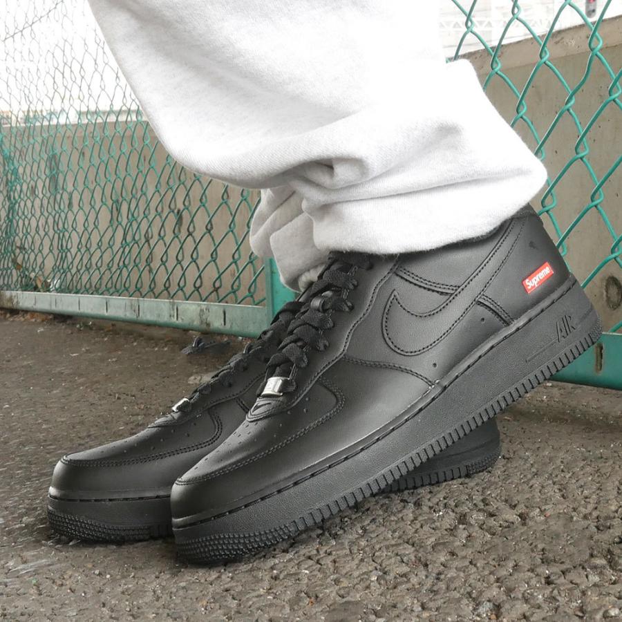 新品 SUPREME x ナイキ NIKE AIR FORCE 1 LOW エアフォース1 BLACK/BLACK CU9225-001 フットウェア :20030702:クリフエッジ - 通販 -