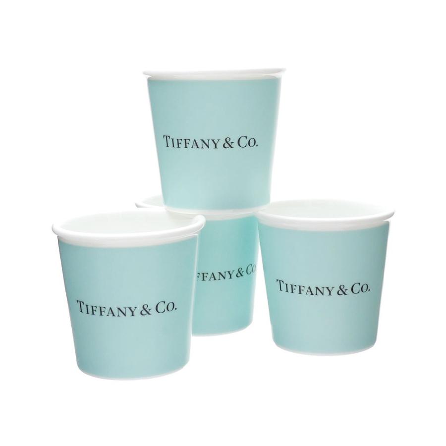 新品 ティファニー TIFFANY&CO. ボーンチャイナ エスプレッソ カップ 4 