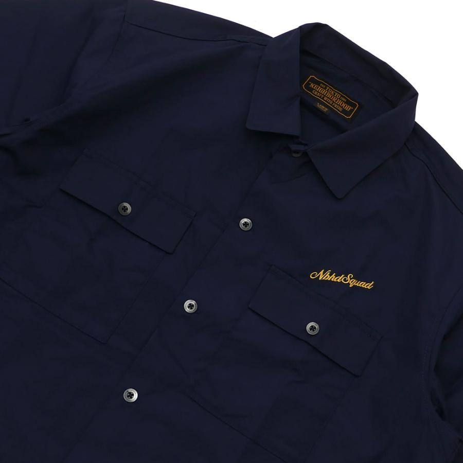 NEIGHBORHOOD ネイバーフッド ノーカラー ワークシャツ 半袖 黒 S NEIGHBORHOOD 新品 ネイバーフッド CLASSIC WORK/EC-SHIRT.SS
