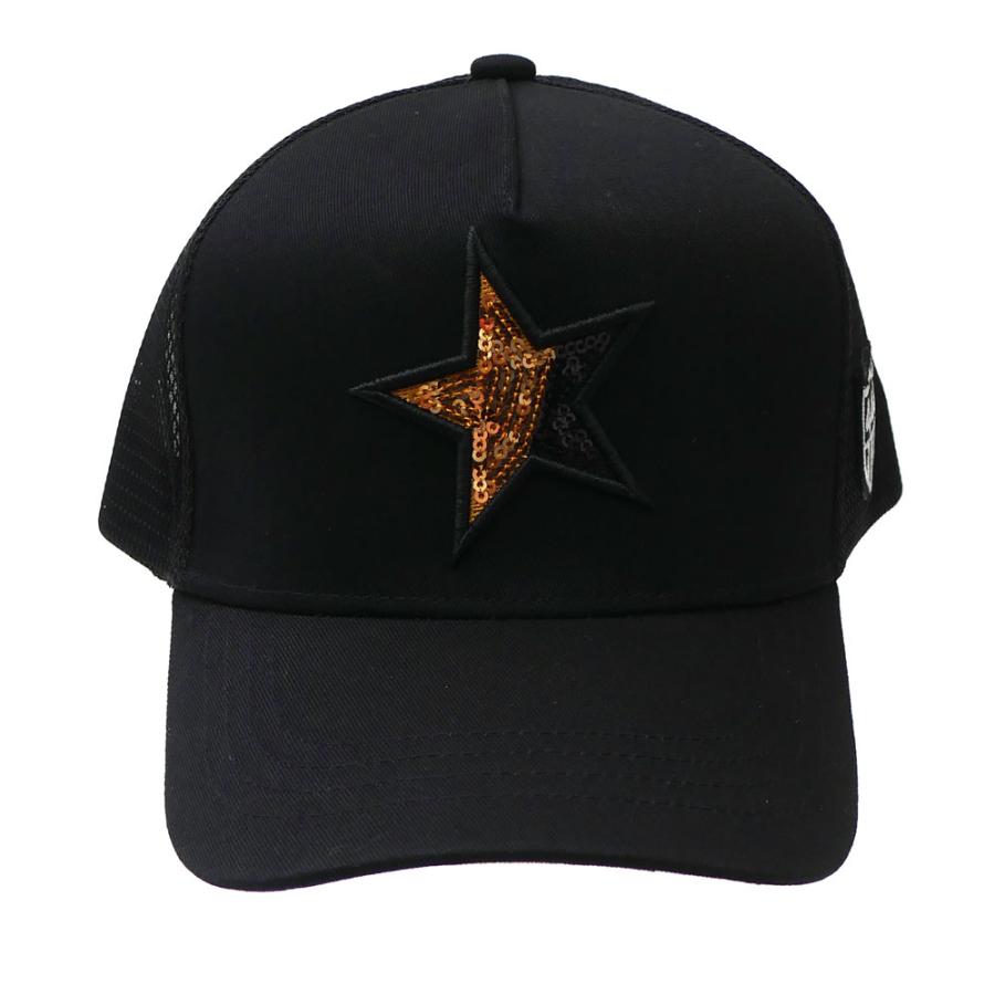 新品 ヨシノリコタケ YOSHINORI KOTAKE x BARNEYS NEWYORK BLACK LINE GOLD STAR SPANGLE MESH CAP キャップ BLACK 251001459011 ヘッドウェア｜cliffedge｜02