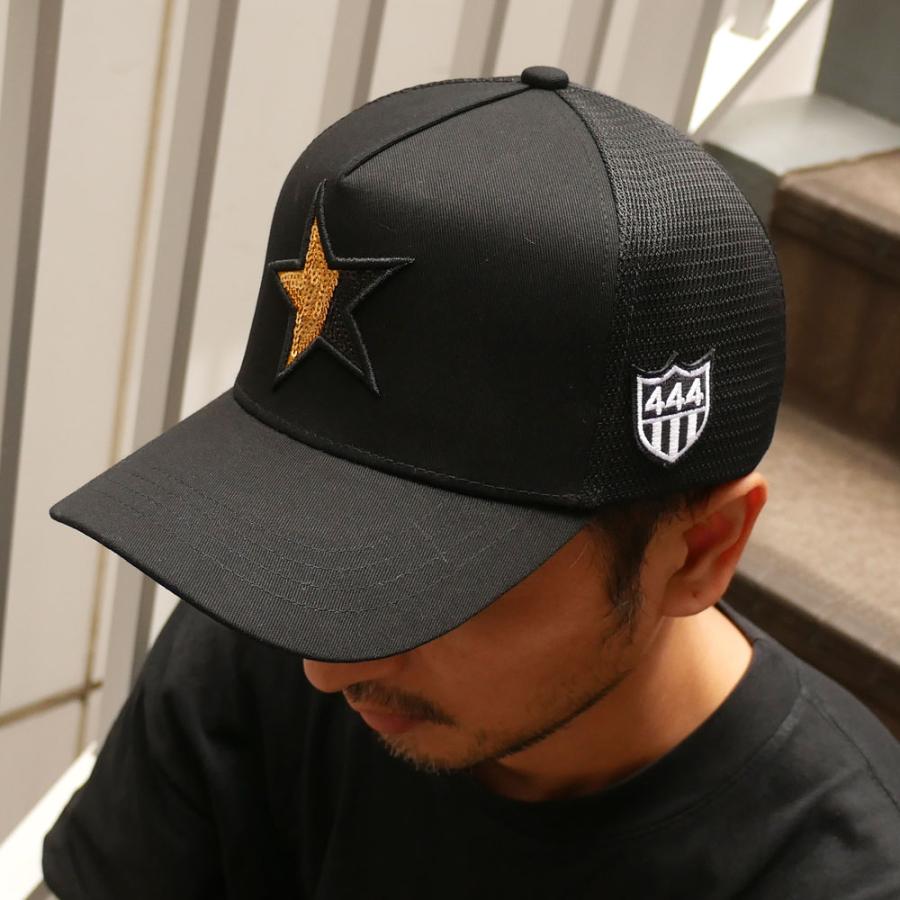 新品 ヨシノリコタケ YOSHINORI KOTAKE x BARNEYS NEWYORK BLACK LINE GOLD STAR SPANGLE MESH CAP キャップ BLACK 251001459011 ヘッドウェア｜cliffedge｜03