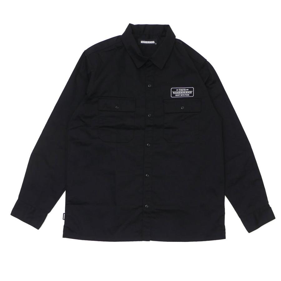 NEIGHBORHOOD / 長袖シャツ/M/ポリエステル/GRY/212TSNH-SHM01/CLASSIC WORK / EC-SHIRT NEIGHBORHOOD 新品 ネイバーフッド CLASSIC WORK/EC-SHIRT.LS 長袖