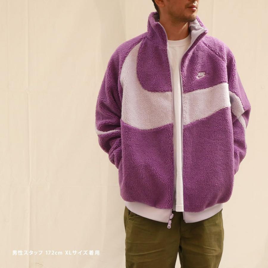 新品 ナイキ NIKE VM SWOOSH FULL ZIP JACKET ボア フリース ジャケット PURPLE NEBULA/VIOLET  FROST BQ6546-570 BIG SWOOSH BOA JACKET 228000197069 OUTER