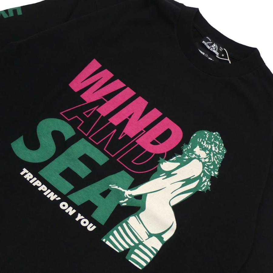 HYSTERIC GLAMOUR ウィンダンシーSEAヒス　Tシャツ ブラック黒 HYSTERIC GLAMOUR（ヒステリックグラマー）の「WIND AND SEA