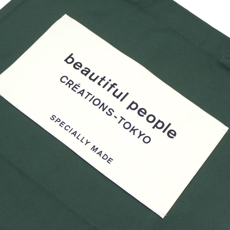 新品 ビューティフルピープル beautiful people 直営店限定 ネームタグトート バッグ GREENSHADOW 277002808015 グッズ｜cliffedge｜05