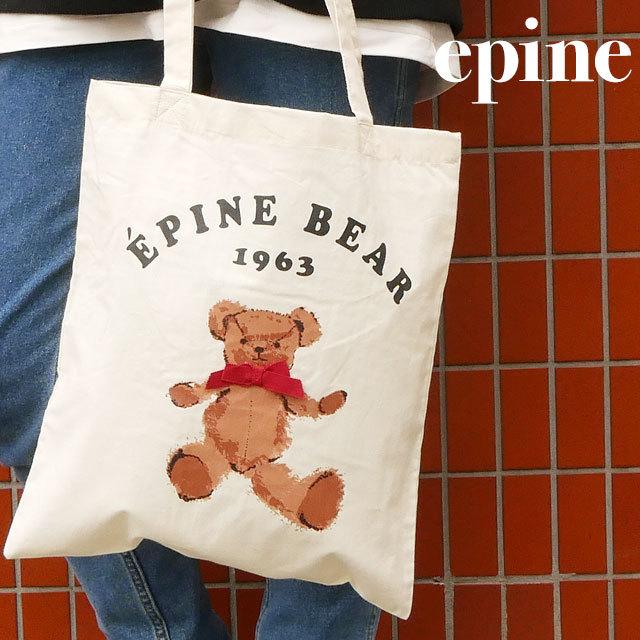 新品 エピヌ epine EPINE BEAR tote bag トートバッグ KNR キナリ 277002817010 グッズ｜cliffedge