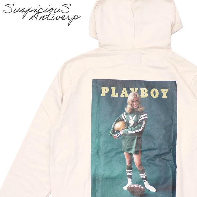 新品 SuspiciouS Antwerp Playboy September '67 Hoodie SAND