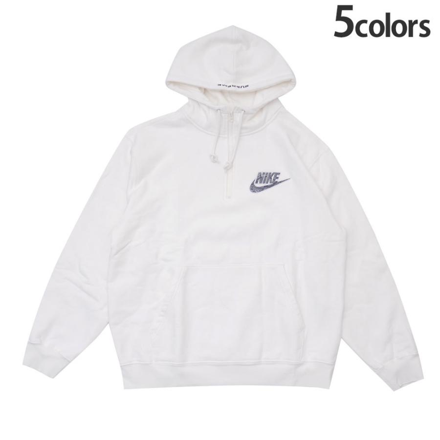 supreme nike half zip hooded sweatshirt white