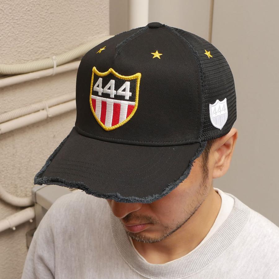 新品 ヨシノリコタケ YOSHINORI KOTAKE EMBLEM 444LOGO MESH CAP キャップ BLACK ブラック 黒 251001524011 ヘッドウェア｜cliffedge｜03