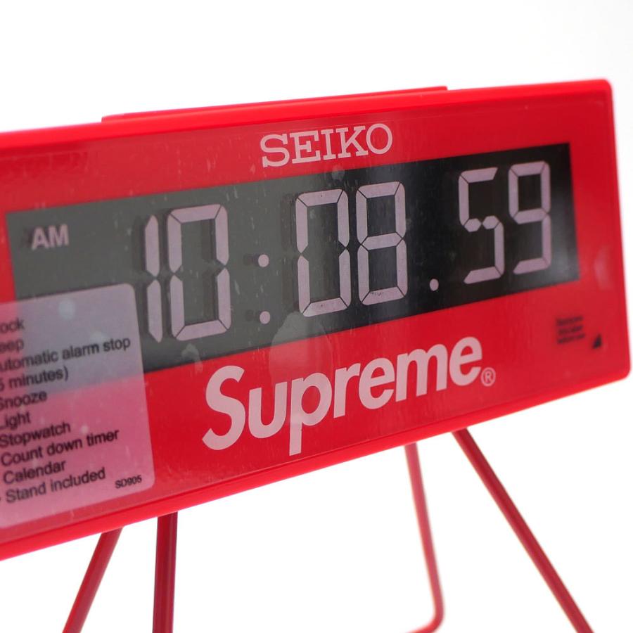 SEIKO デジタル置時計 Supreme レッド