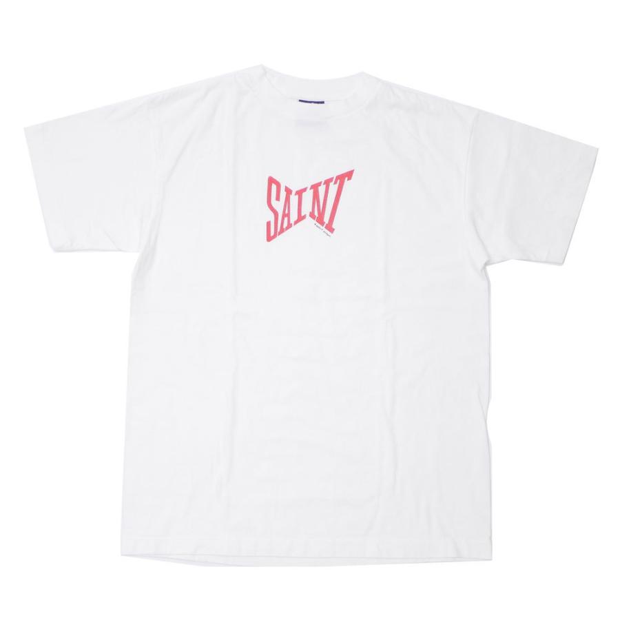 新品 セント マイケル SAINT MICHAEL LOGO S/S TEE Tシャツ WHITE