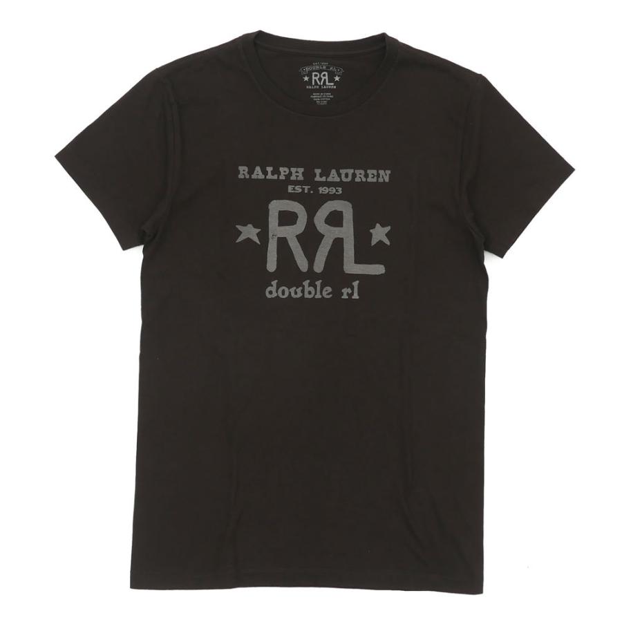 新品 ダブルアールエル Double RL LOGO CREWNECK T-SHIRT Tシャツ FADED BLACK CANVAS ブラック 黒 RALPH LAUREN ラルフローレン RRL 200008787031 半袖Tシャツ｜cliffedge｜02