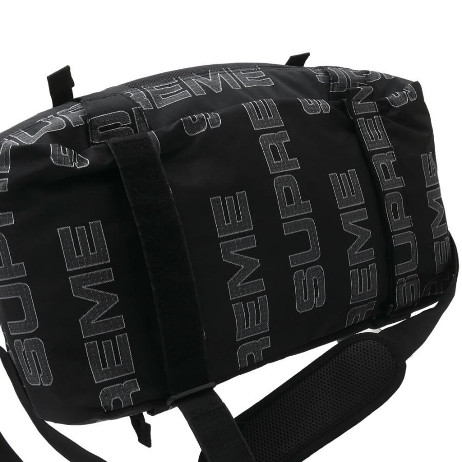 Supreme ブラック ダッフルバッグ Supreme ロゴパッチ ダッフルバッグ | ブラック | FARFETCH JP