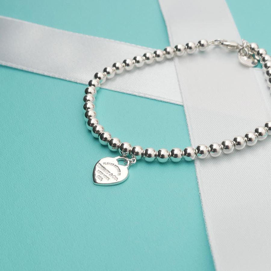 新品 ティファニー TIFFANY&CO. Blue Heart Tag Bead Bracelet M ブルーハート タグ ビーズ ブレスレット  SILVER シルバー 269000355042 グッズ