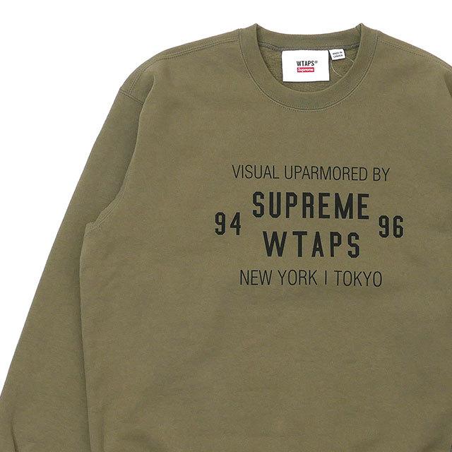 新品 シュプリーム SUPREME x ダブルタップス WTAPS Crewneck LIGHT OLIVE ライトオリーブ 21274SPD-CSM03S 209000650045 SWT