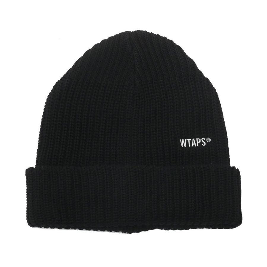 WTAPS ブラックニット帽 WTAPS 新品 ダブルタップス BEANIE 02 ビーニー BLACK ブラック