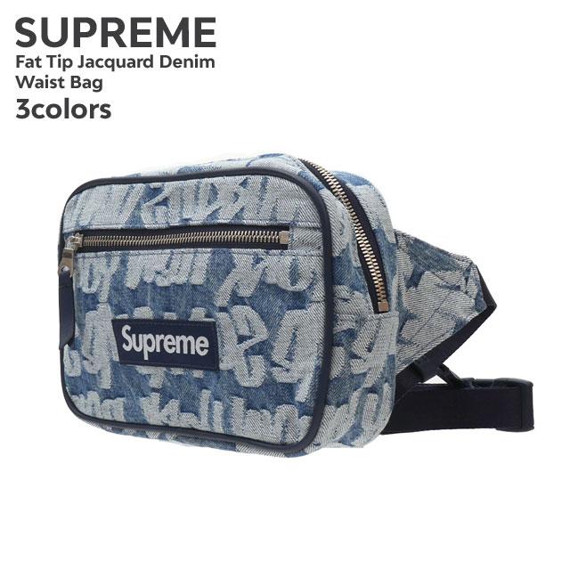 Supreme Fat Tip Jacquard Denim Waist Bag Olive