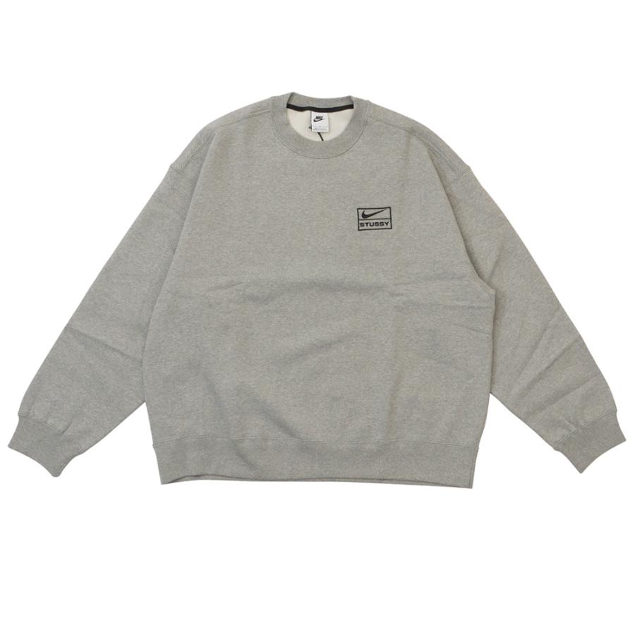 Stussy Nike グレー トレーナー STUSSY 新品 ステューシー x ナイキ NIKE Crew Sweat クルー