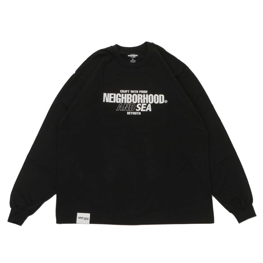 新品 ネイバーフッド NEIGHBORHOOD x ウィンダンシー WIND AND SEA NHXWIND AND SEA.TEE LS-1 長袖Tシャツ BLACK 231PCWSN-LT01S 202001280061 TOPS｜cliffedge｜02