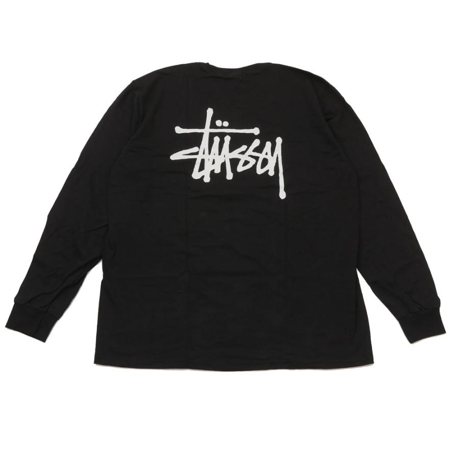 新品 ステューシー STUSSY BASIC STUSSY LS TEE 長袖Tシャツ BLACK ブラック 黒 202001292061 TOPS｜cliffedge｜02