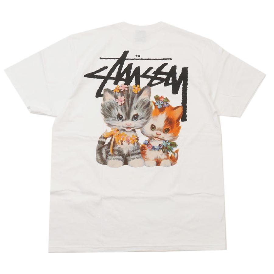 STUSSY キティ 猫Tシャツ Mサイズ 白 STUSSY 新品 ステューシー KITTENS TEE Tシャツ WHITE ホワイト