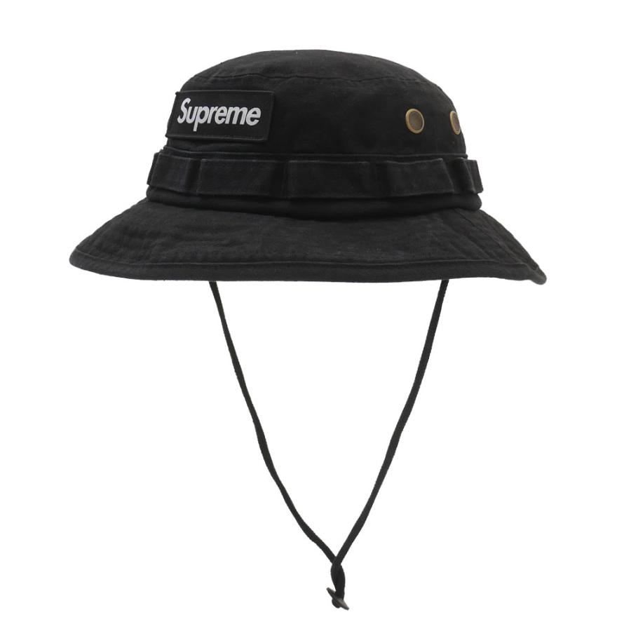 Supreme Washed Canvas Boonie Black - SS24 - JP Supreme Washed