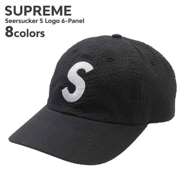 新品 シュプリーム SUPREME Seersucker S Logo 6-Panel キャップ 