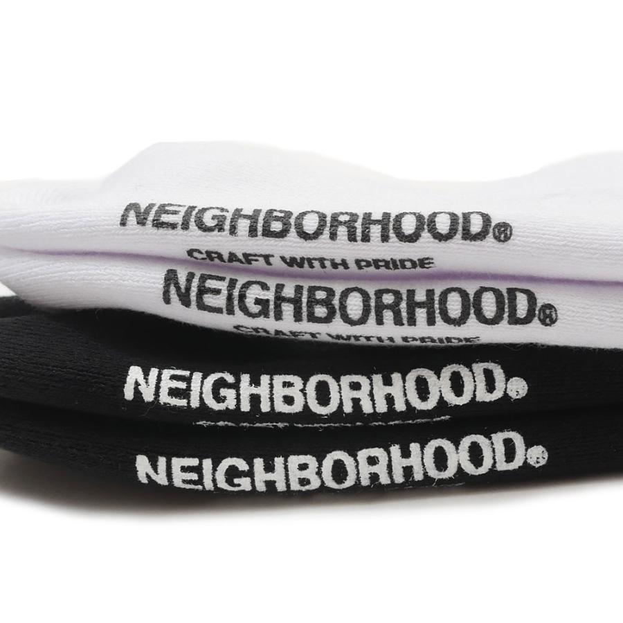 NEIGHBORHOOD  LOGO SOCKS ブラック、ホワイト2点セット cliffedge_24061303