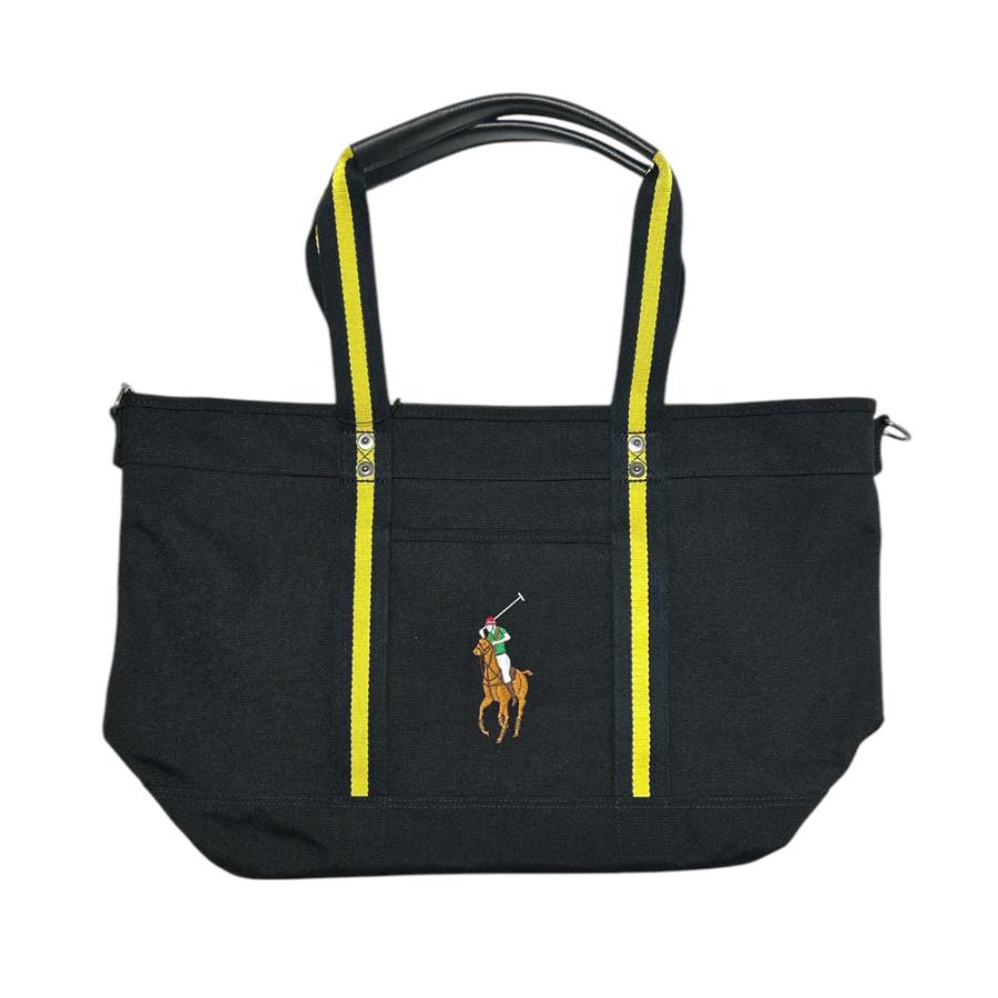 【ポロゴルフ】人気ポニー刺繍×ラインデザイン ゴルフボストントートバッグ 紺色 POLO RALPH LAUREN（ポロ・ラルフローレン） 【価格見直しました】新品