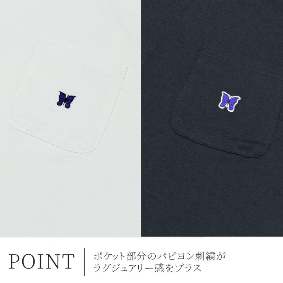 美品✨ニードルス 半袖ポロシャツ パピヨン刺繍 ブラック×パープル M 美品✨ニードルス 半袖ポロシャツ パピヨン刺繍 ブラック×パープル M