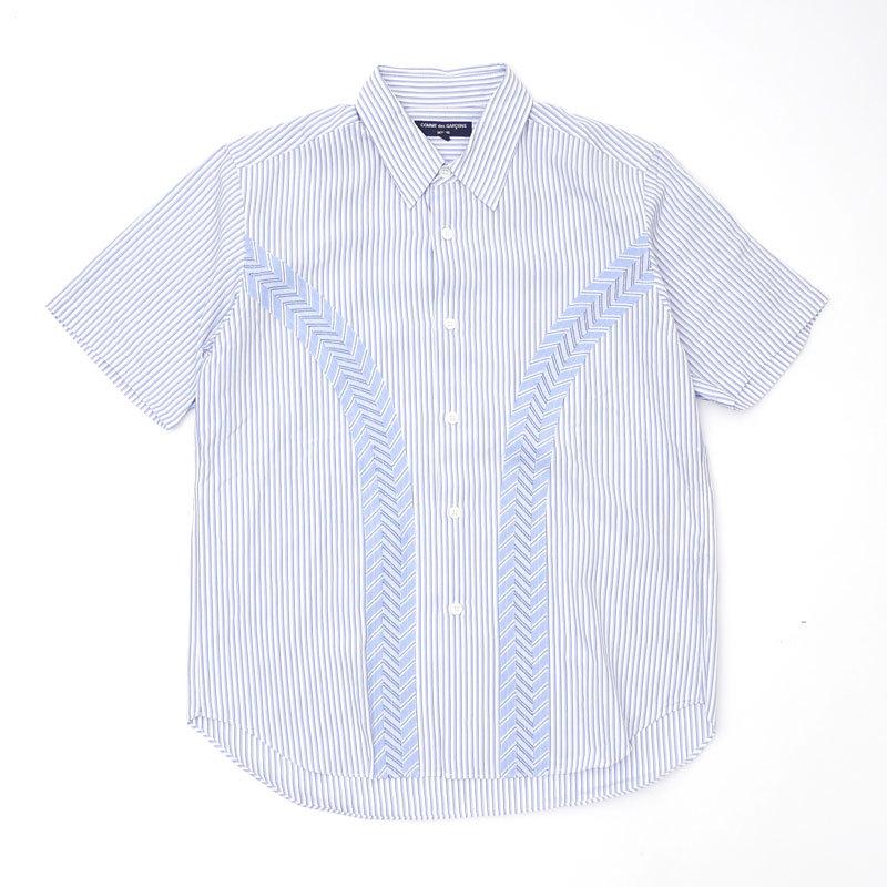 COMME des GARÇONS 半袖シャツ S ストライプ COMME des GARCONS SHIRT コムデギャルソンシャツ 半袖