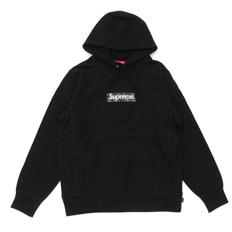 新古品/未使用 シュプリーム Supreme 19FW Bandana Box Logo Hooded Sweatshirt BLACK ブラック メンズ Mサイズ 2019FW 111001481041 (SWT/HOODY)｜cliffedge｜02