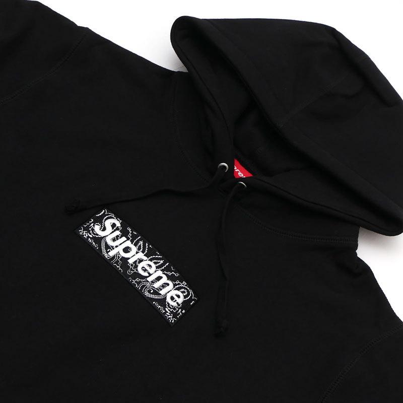 新古品/未使用 シュプリーム Supreme 19FW Bandana Box Logo Hooded Sweatshirt BLACK ブラック メンズ Mサイズ 2019FW 111001481041 (SWT/HOODY)｜cliffedge｜03