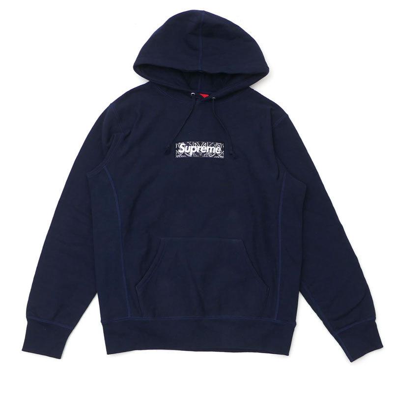 シュプリーム Supreme 19FW Bandana Box Logo Hooded Sweatshirt NAVY ネイビー メンズ Mサイズ 【中古】 2019FW 111001488047 (SWT/HOODY)｜cliffedge｜02